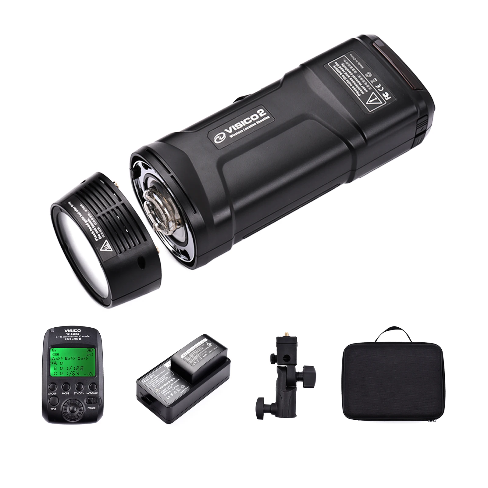 

VISICO V2 ETTL Studio Flash Light Photography Pocket Fill Lamp 5600K 1/8000s HSS 2.4G Wireless System Flash Trigger for Canon