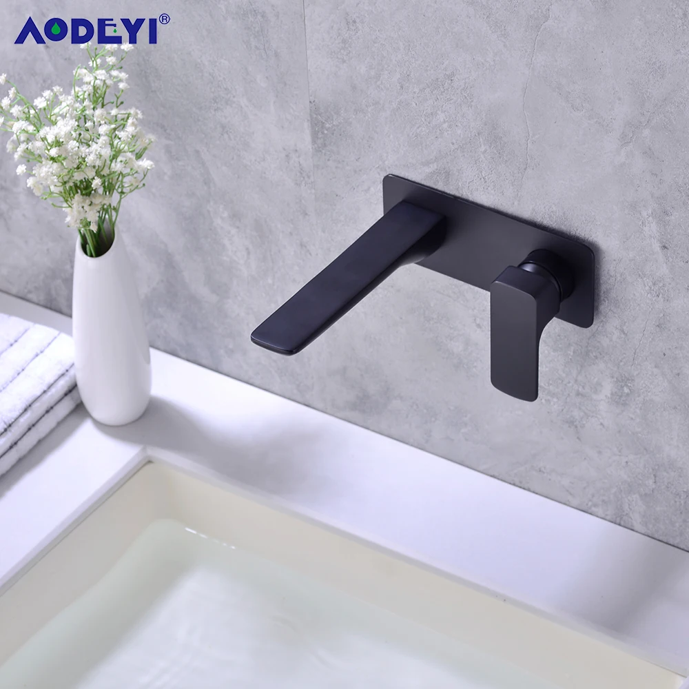 AODEYI латунный настенный кран для раковины с одной ручкой смеситель ванной комнаты