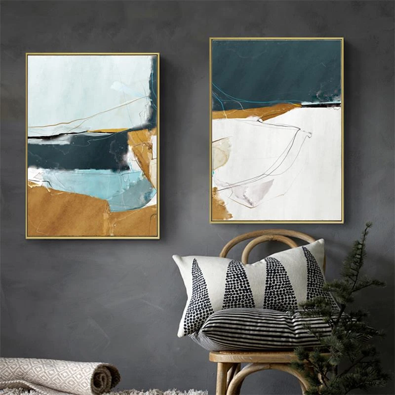 Абстрактная мраморная Настенная картина разных цветов холст постеры и принты