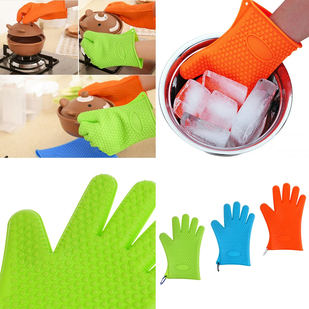 

Rubber Catch Fish Glove Pot Holder Cooking Glove Silicone BBQ Mitts Gloves