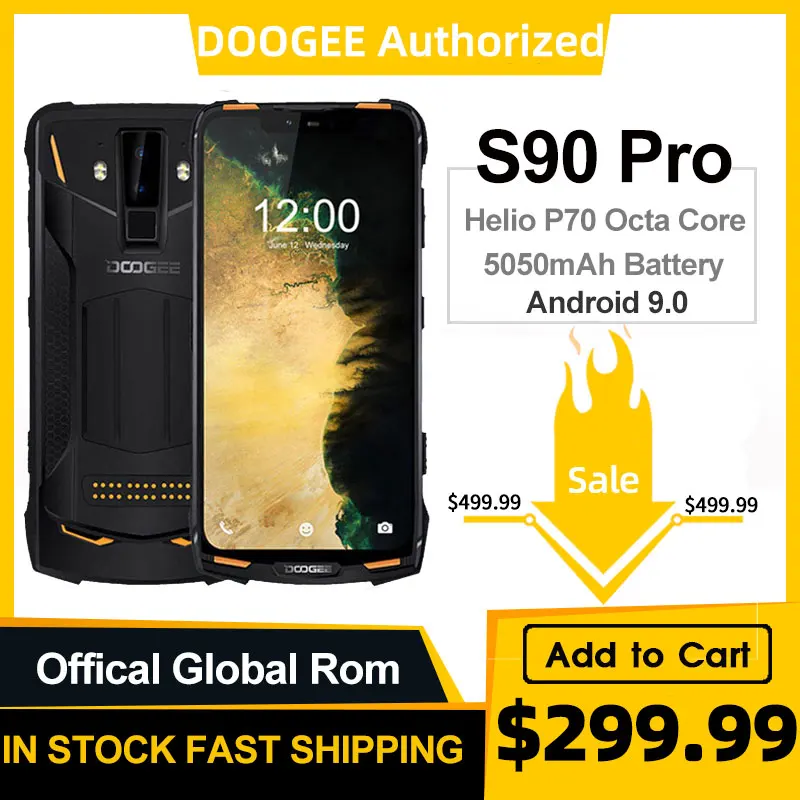 Модульный прочный мобильный телефон DOOGEE S90 Pro IP68 Восьмиядерный процессор Helio P70 6