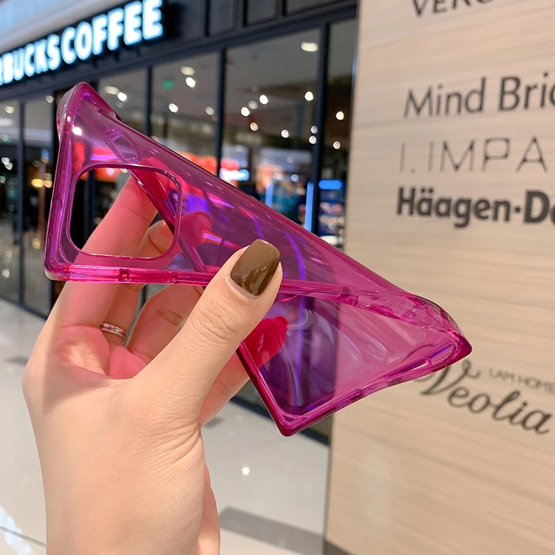 

Square Framel Transparent Soft Phone Case for iphone 11 12 Mini Pro Max XS X XR 7 8 6 6s SE 2020 TPU Shockproof Back Cover