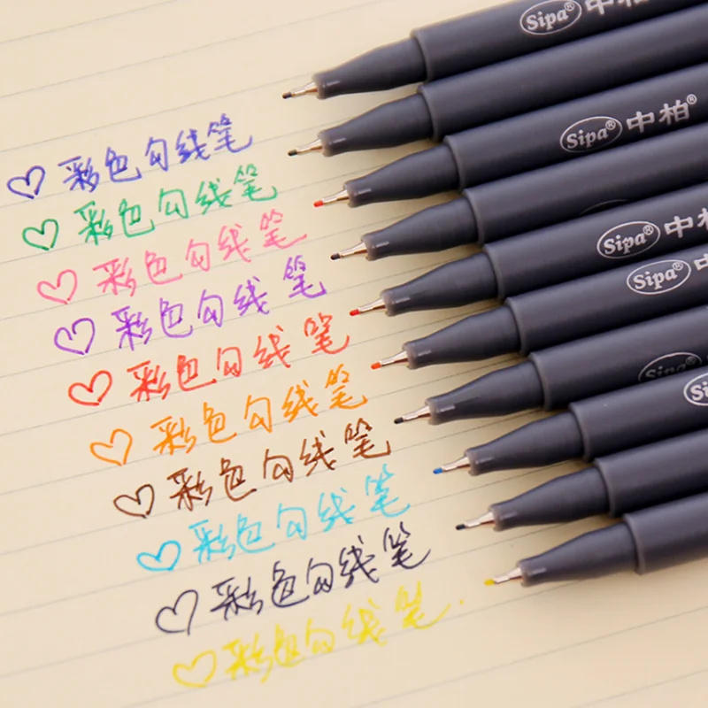 10 шт./лот цветные гелевые ручки Kawaii стационарные Papelaria для письма Канцтовары