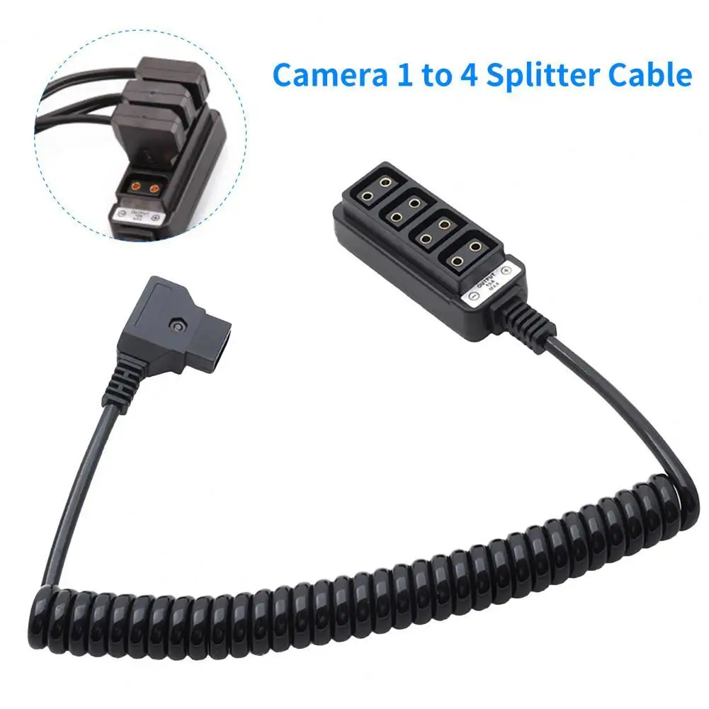 

D-Tap Power Supply Cable Fine Workmanship Mini D-Tap Splitter Cable Male to 4 Female for Camcorder D-Tap Power Cable