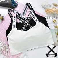 womens sports bra fitness yoga sport bra underwear gym tops seamless underwear top letters for cup a d black white running