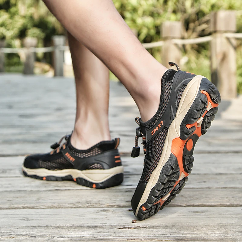 Летняя дышащая мужская обувь Размеры 38-46 Мужская прогулочная для треккинга