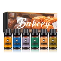 6pcs bakery fragrance oil kit 10ml pure plant aroma essential oil diffuser humidifier gingerbread cupcake berry pumpkin pie oil
