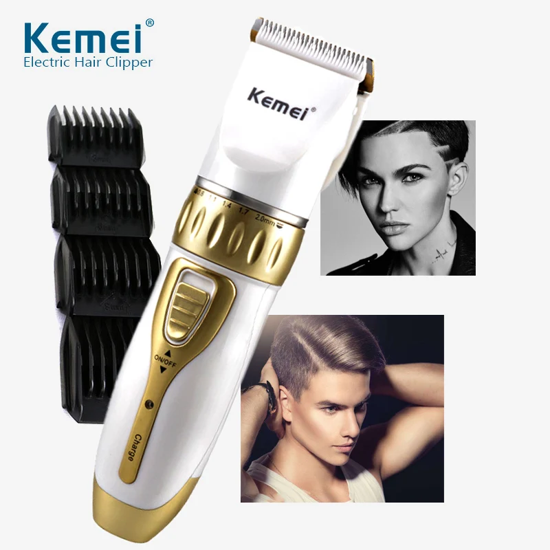 Перезаряжаемая машинка для стрижки волос kemei профессиональный триммер