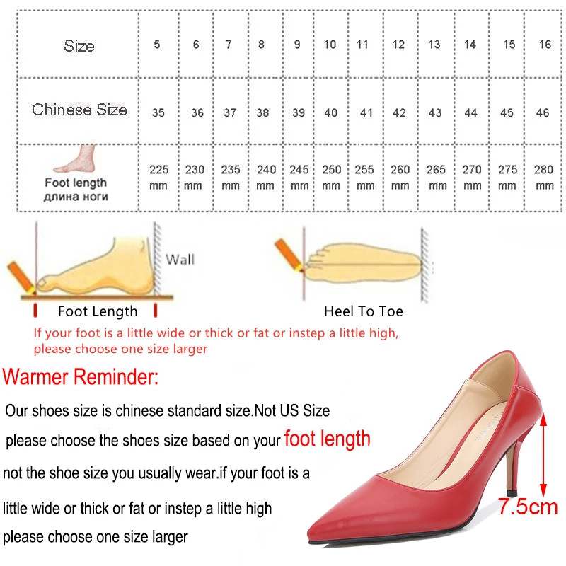 

High Heels Pumps For Women Pointed Toe two-wear Fashion Daily 7.5cm Heels Shoes Large Size 35-43 44 45 46 Ladies Brand Pumps
