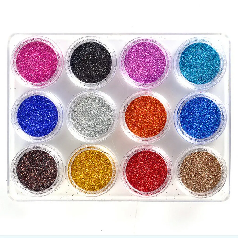 45Pcs / Set Mixed Design Nail Art Glitter Sparkly Beauty Decoration Powder Dust For Uv Gel Acrylic |