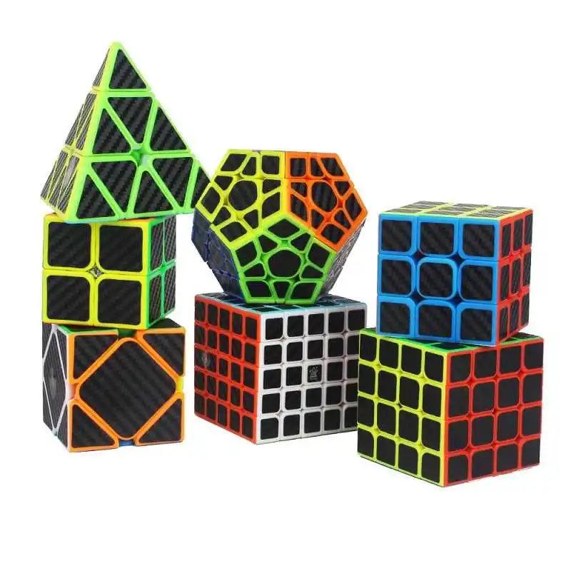 Наклейка из углеродного волокна YUXIN 2x2 3x3 4x4 5x5 Megaminx со скошенной пирамидой