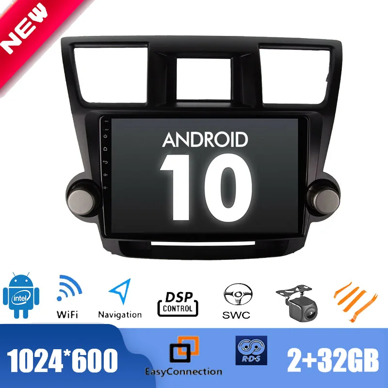 10 1 &quotAndroid 0 радио для Toyota HIGHLANDER 2008 ~ 2014 Автомобильный мультимедийный плеер GPS