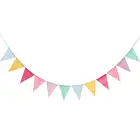 12 флагов, винтажная яркая флагая из искусственной кожи, яркая гирлянда для счастливых конфет, украшение для сада, свадьбы, рождения X9Y6