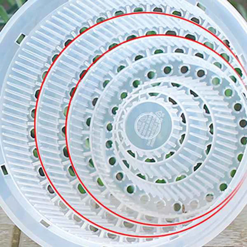 

4Pcs Clear Flowerpot Orchid Pot With, Plastic Flower Pot Container for Garden Desktop Decoration