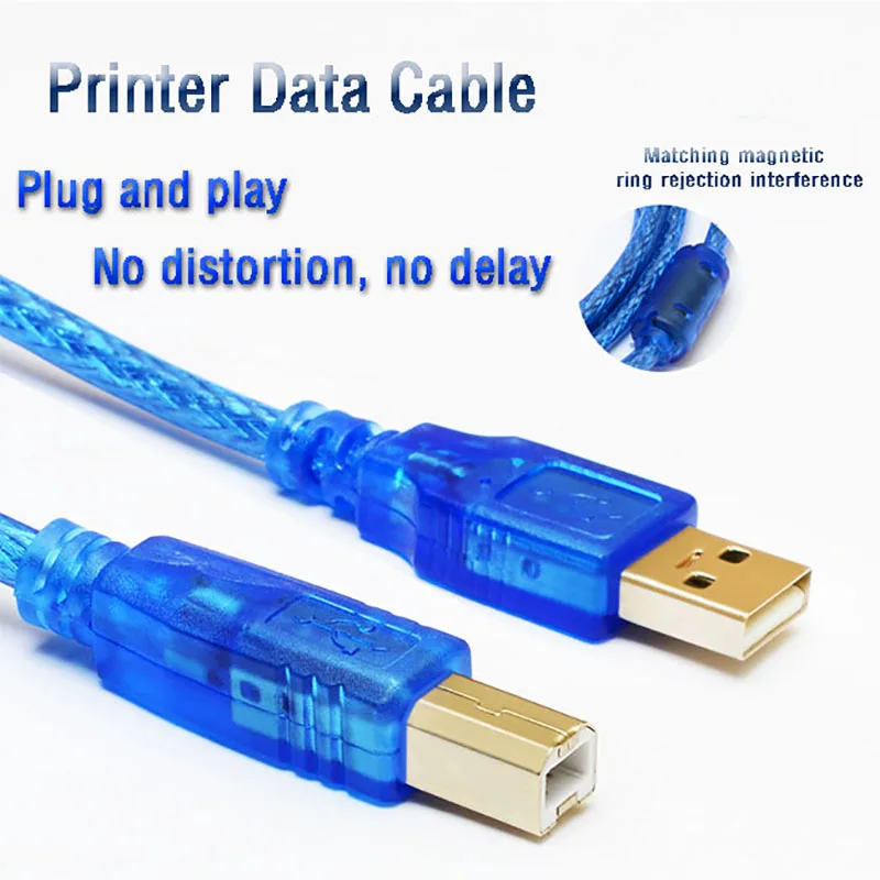 USB-кабель USB Type B (папа)-папа (папа) 2 0 для Canon Epson HP ZJiang принтер этикеток DAC USB-принтер 5