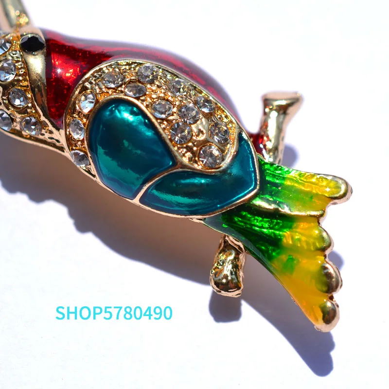 Модные ювелирные изделия броши Колибри разноцветные эмалированные булавки со