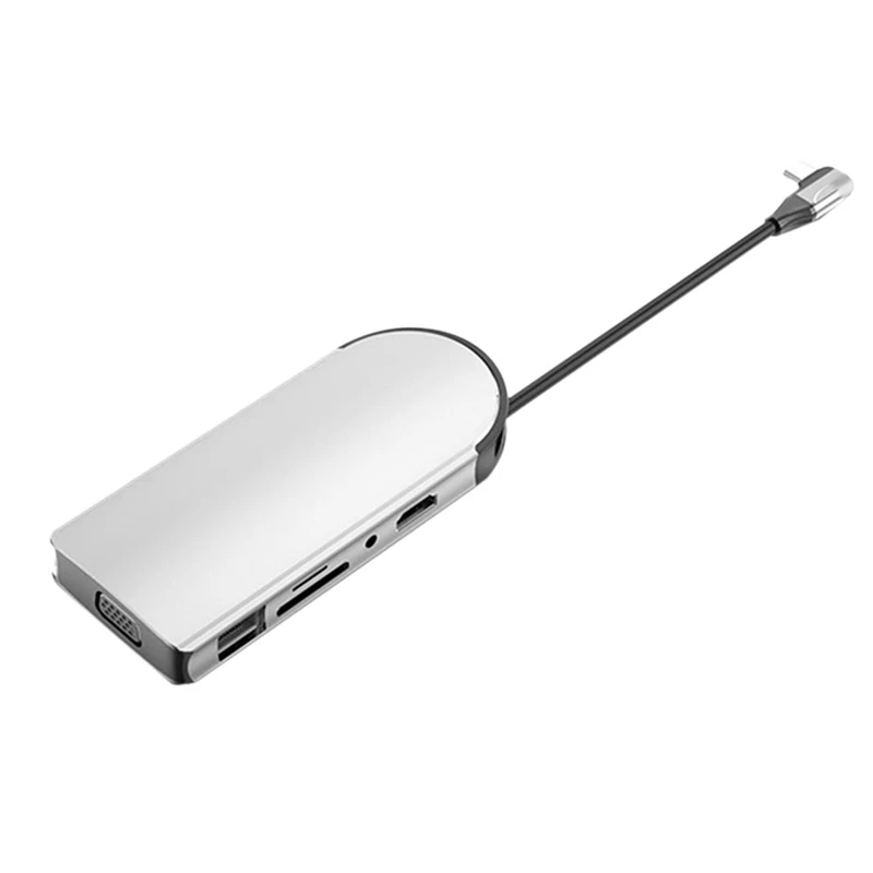 

USB C HUB мультипортовый адаптер 10 в 1 с Ethernet 3 USB 3.0 портами 4K HD SD/TF слоты для карт Pro, Air