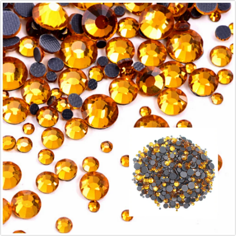 Стразы DMC из SS6-SS30 топаза стеклянные стразы для горячей фиксации свадебного