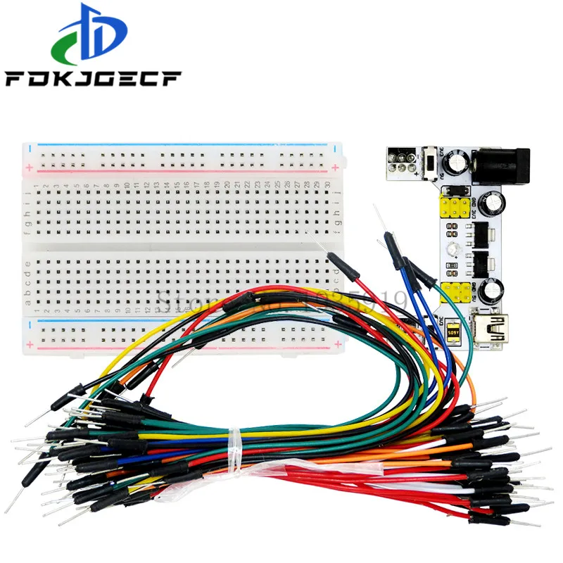 MB102 Макет Блок питания Micro Usb модуль + 400 галстук Точки отверстия Универсальный
