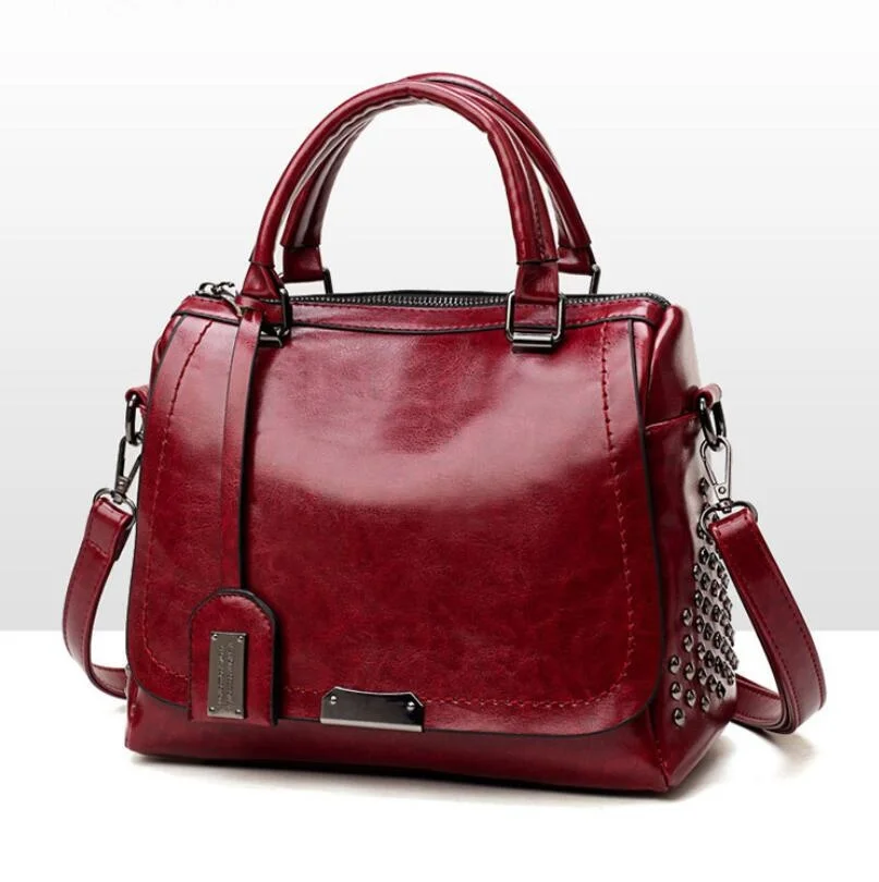 

Famous Brand Designer Rivet Handbags Large Women Bag High Quality Casual Female Bags Tote Ladies Shoulder Bag Bolsos