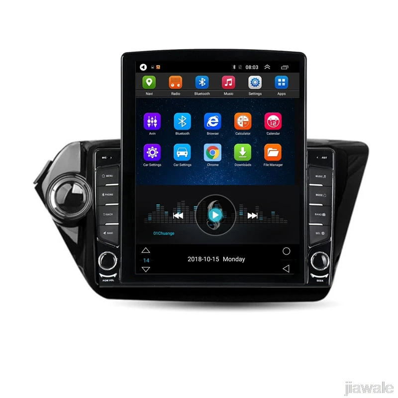 

9.7" octa core tesla style vertical screen Android 10 Car GPS Stereo Multimedia for Kia K2 Rio Russia