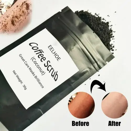 Кофейный скраб Eelhoe 30 г Отшелушивающий отбеливающий Увлажняющий для тела|Скрабы и