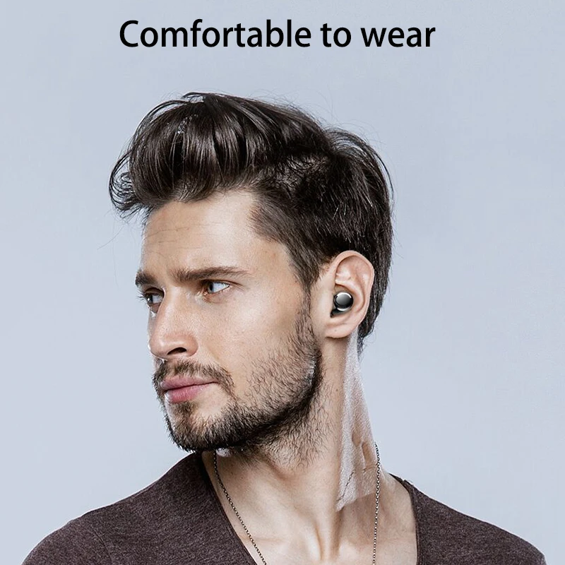 Светодиодный дисплей беспроводные наушники TWS Bluetooth 5 0 микрофон Спортивная