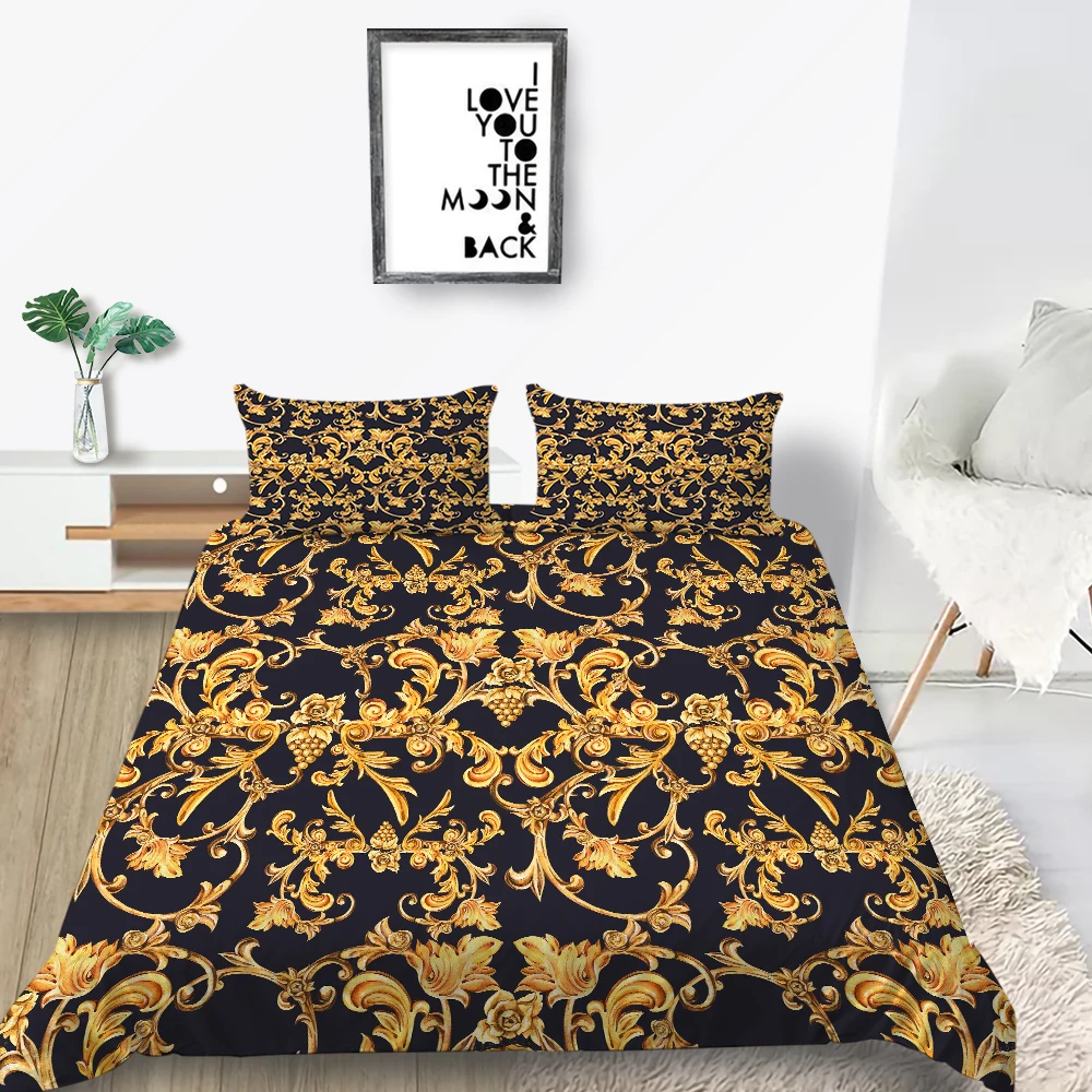 

3D Bedding Set Luxury Duvet Cover Set King Queen Size 2/3 Pcs Highend Bedclothes Modern Home Bed Set