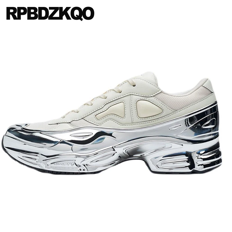 Кроссовки на толстой подошве шнуровке натуральная кожа круглый носок криперы