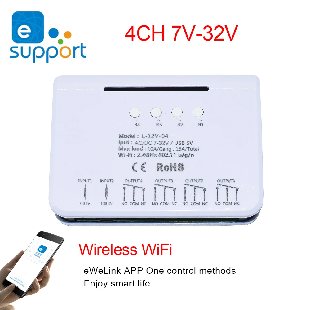 Пульт дистанционного управления eWeLink для умного дома Wi-Fi 7-32 В 12-24 85-250 |