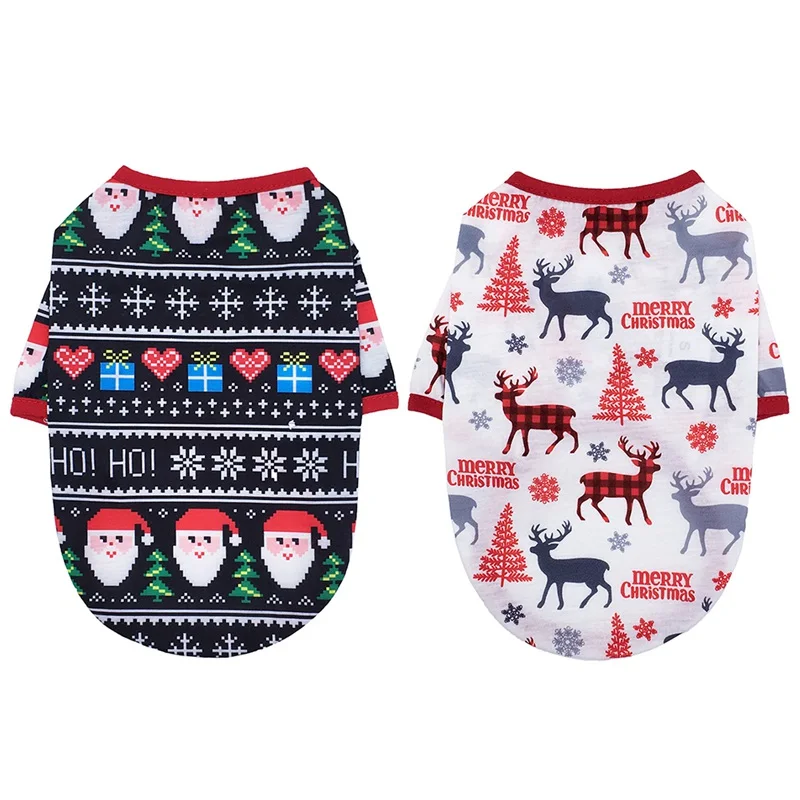 

Жилеты для собак, осенне-зимние рождественские жилеты для щенков, домашние животные, маленькие, средние, рождественские, удобные хлопковые ...