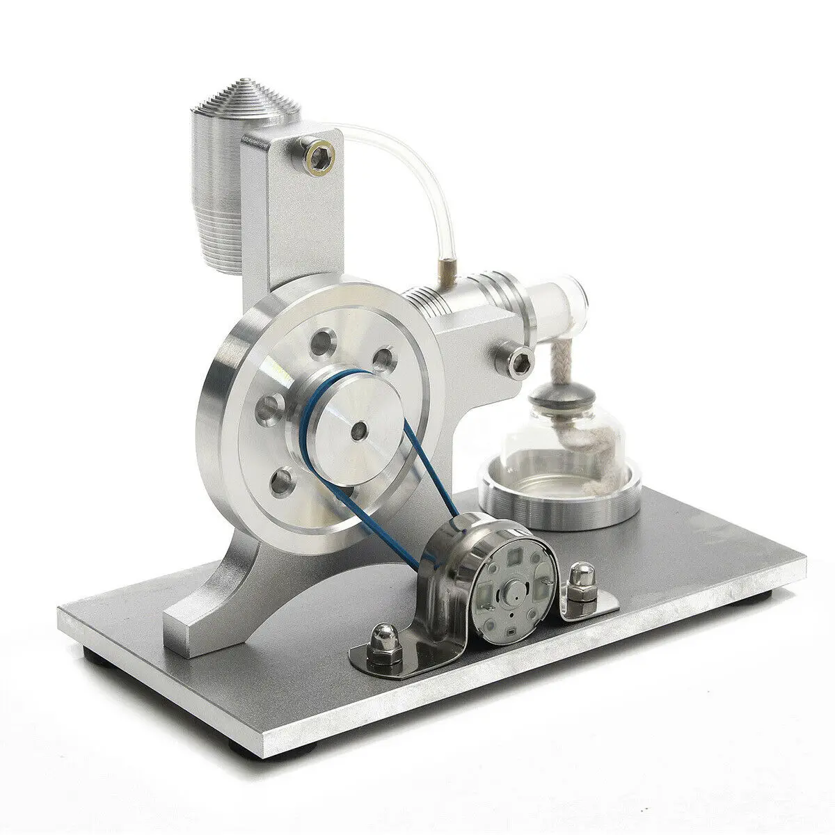 

3-5V DIY Mini Silver Air Stirling Engine Motor Model Educational Steam Power School Physics Engine Teaching Equipment
