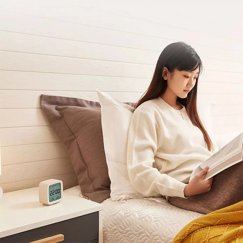 

In stock Youpin Cleargrass Bluetooth Alarm Clock smart Control Temperature Humidity Display LCD Screen Adjustable Nightlight