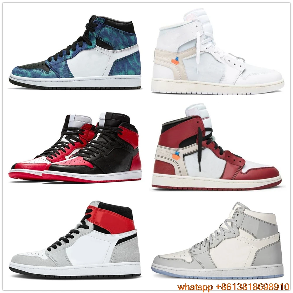 

New Top Quality Basketball Shoes Air Retro 1 High And Game Royal Prohibition Shadow Faked Teen Klei Green Trainers 1S Sneakers