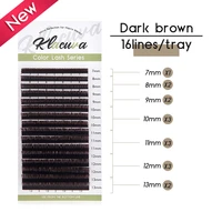 klacuva dark brown eyelash extensions 0 070 10 mixed chocolate color professional volume lash extension supplies