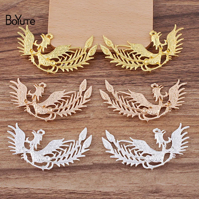 

BoYuTe (5 Pieces/Lot) 38*75MM Metal Alloy Phoenix Materials Diy Handmade Jewelry Accessories Wholesale