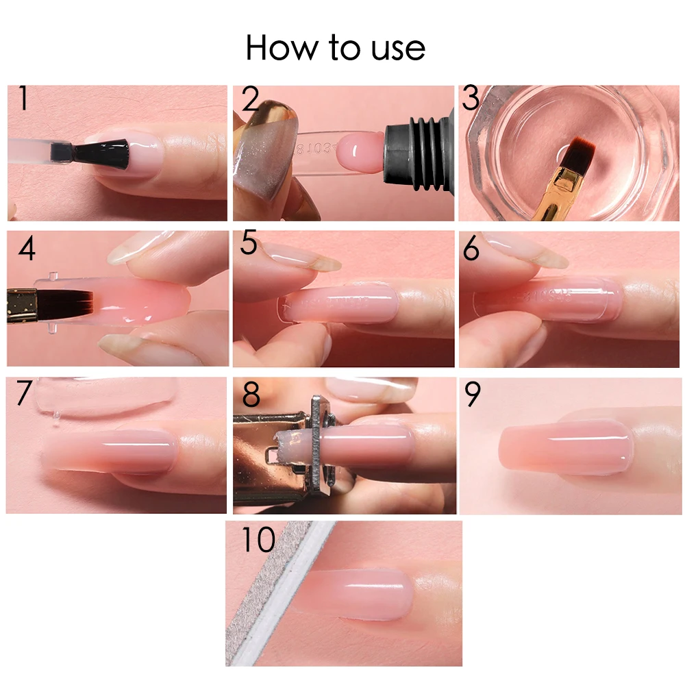 

LOPHIA Poly Nail Gel 15ml Builder Extension Gel Semi Permanent Hybrid Varnishes Gel Polish All For Manicure Nail Art Design