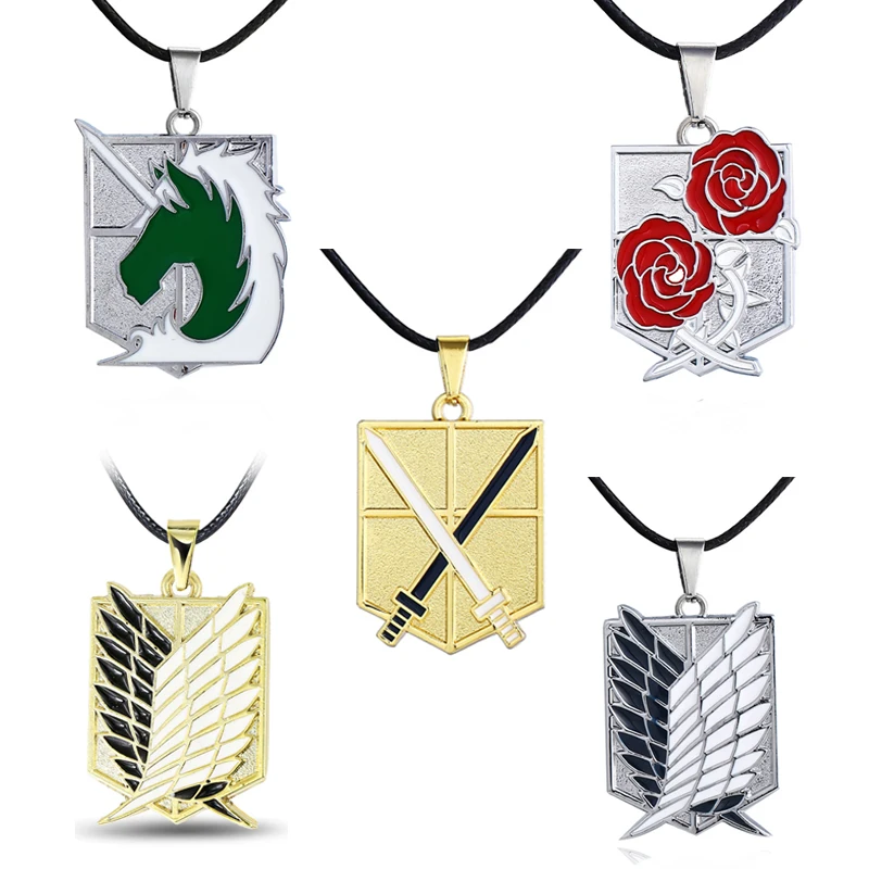 Новинка ожерелья из аниме атака на Титанов Кулон Крылья Свободы металлическое