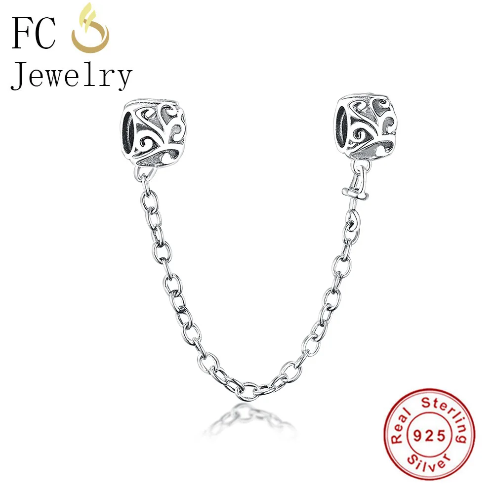 

FC ювелирные изделия подходят для оригинального бренда талисманы браслет аутентичная искусственная Серебряная лоза безопасная цепочка Зам...