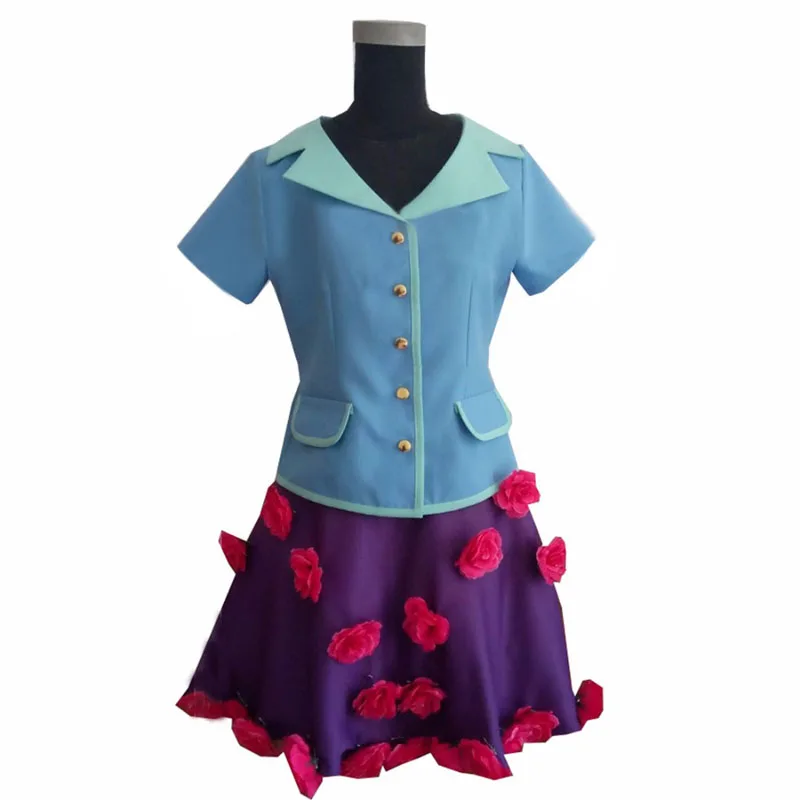 Приключения Джоджо Yasuho хироз индивидуальная Униформа Косплэй костюм топ + юбка с цветочным рисунком 11