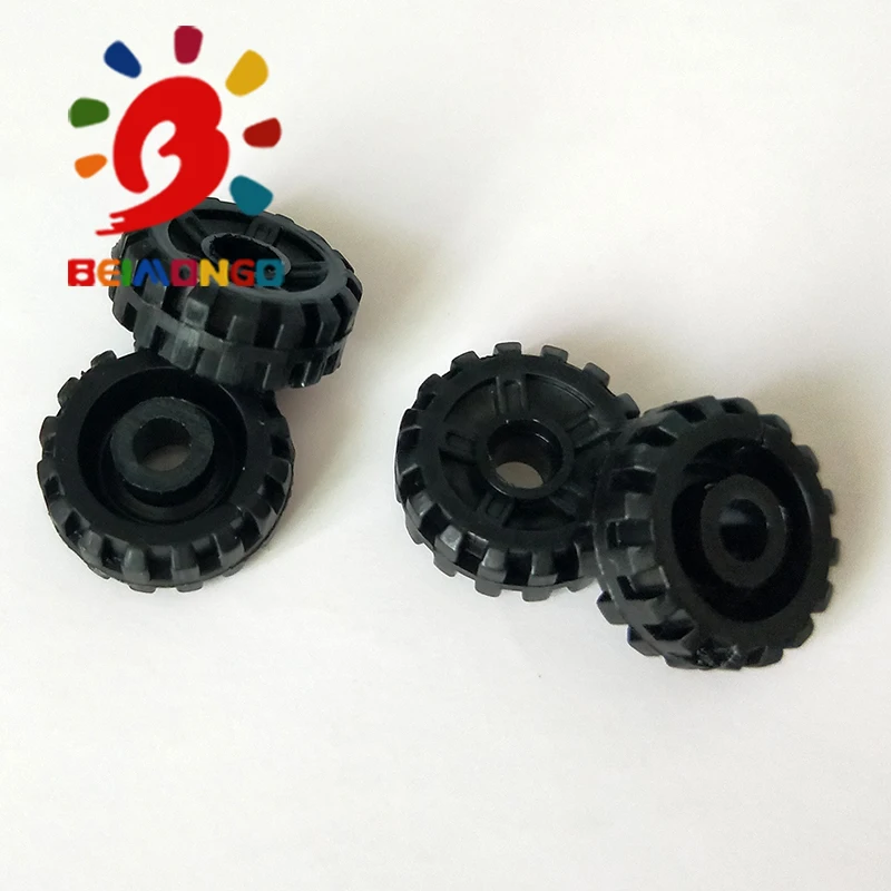 Бесплатная доставка! Строительные блоки BEIMONGO MOC Tyre Φ 15x6 мм колесо 20 шт. детские