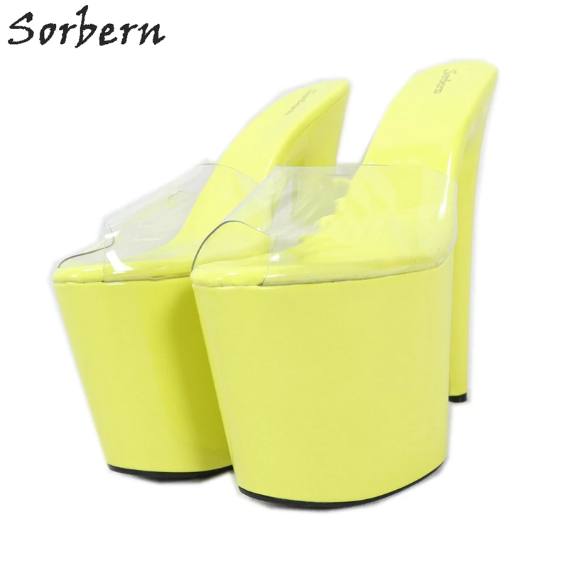 Sorbern яркие лакированные босоножки на высоком каблуке 8 дюймов обувь платформе