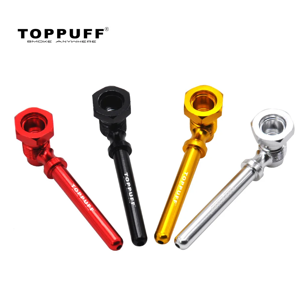 TOPPUFF болты форма алюминиевая курительная травяная трубка 83 мм с металлической