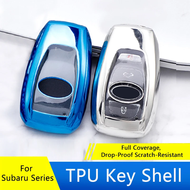 QHCP TPU Чехлы для автомобильных ключей чехол с дистанционным управлением защита для ключей розовый серебристый черный для Subaru Forester Outback Legacy XV Impreza BRZ WRX