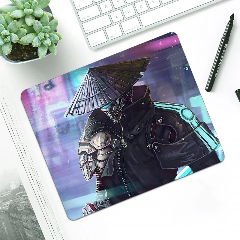 Коврик для мыши и шлема с японской маской самурайского воина игровой Настольный