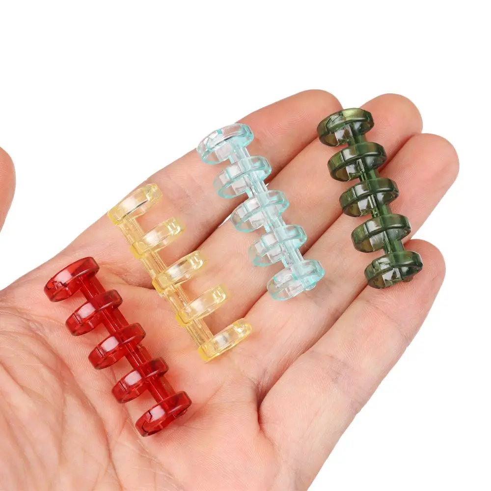 5PCS Creative 5 Holes Circles Ring Loose-leaf Book Binder Coil Scrapbook Clips DIY Craft Photo Album Spiral School Supply - купить по