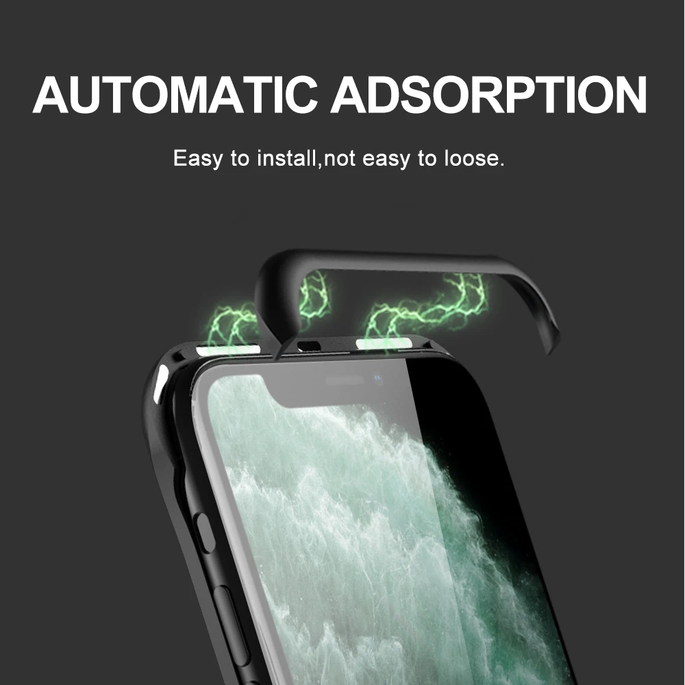 Чехол для iphone11 11 pro max X S R 7 8PLUS магнитный прозрачный чехол с градиентом однотонный