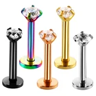 1 шт. кольцо для пирсинга губ пирсинг 16G Нержавеющаясталь внутренняя нить, украшение для пирсинга губ Бар гвоздик для пирсинга в хряще, пупка, пирсинг ювелирные изделия