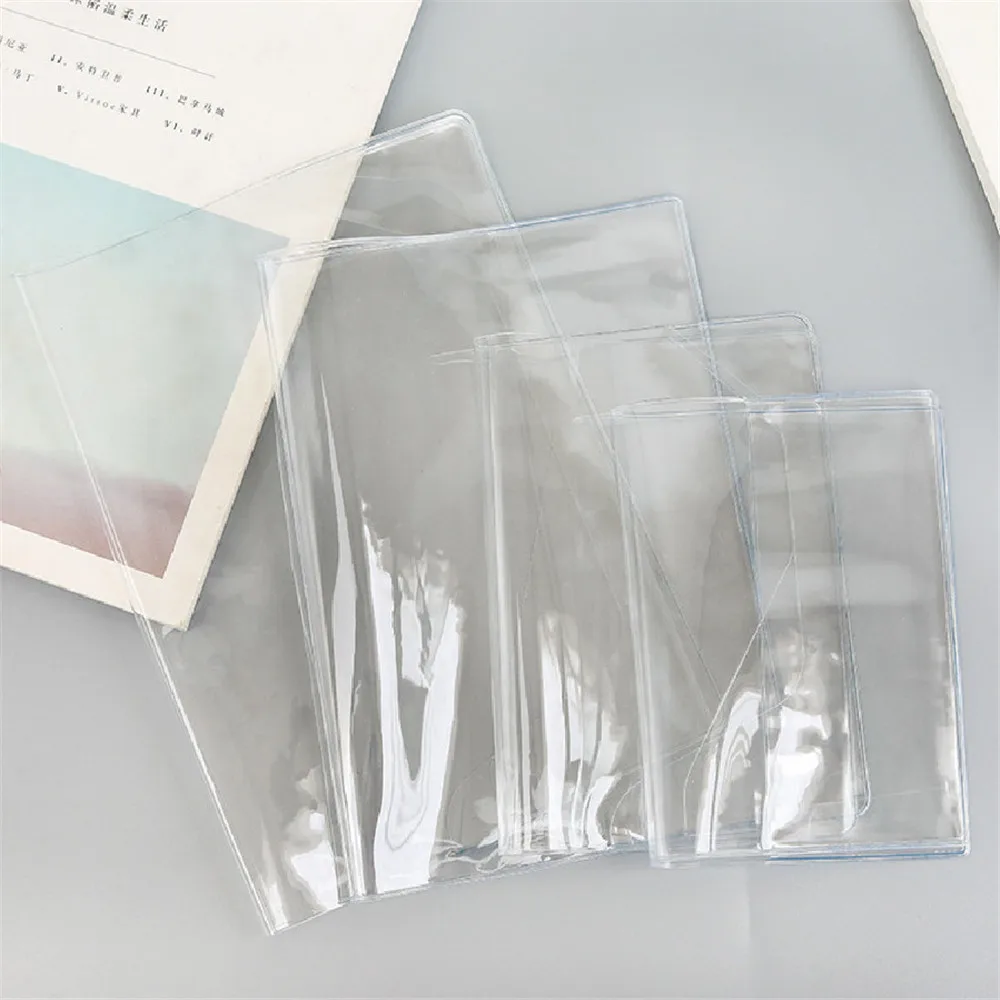 

PVC Transparent Protective Sleeve for A6 A5 Notebook Waterproof Journals Planner Book Diary Protect Cover Office Supplies