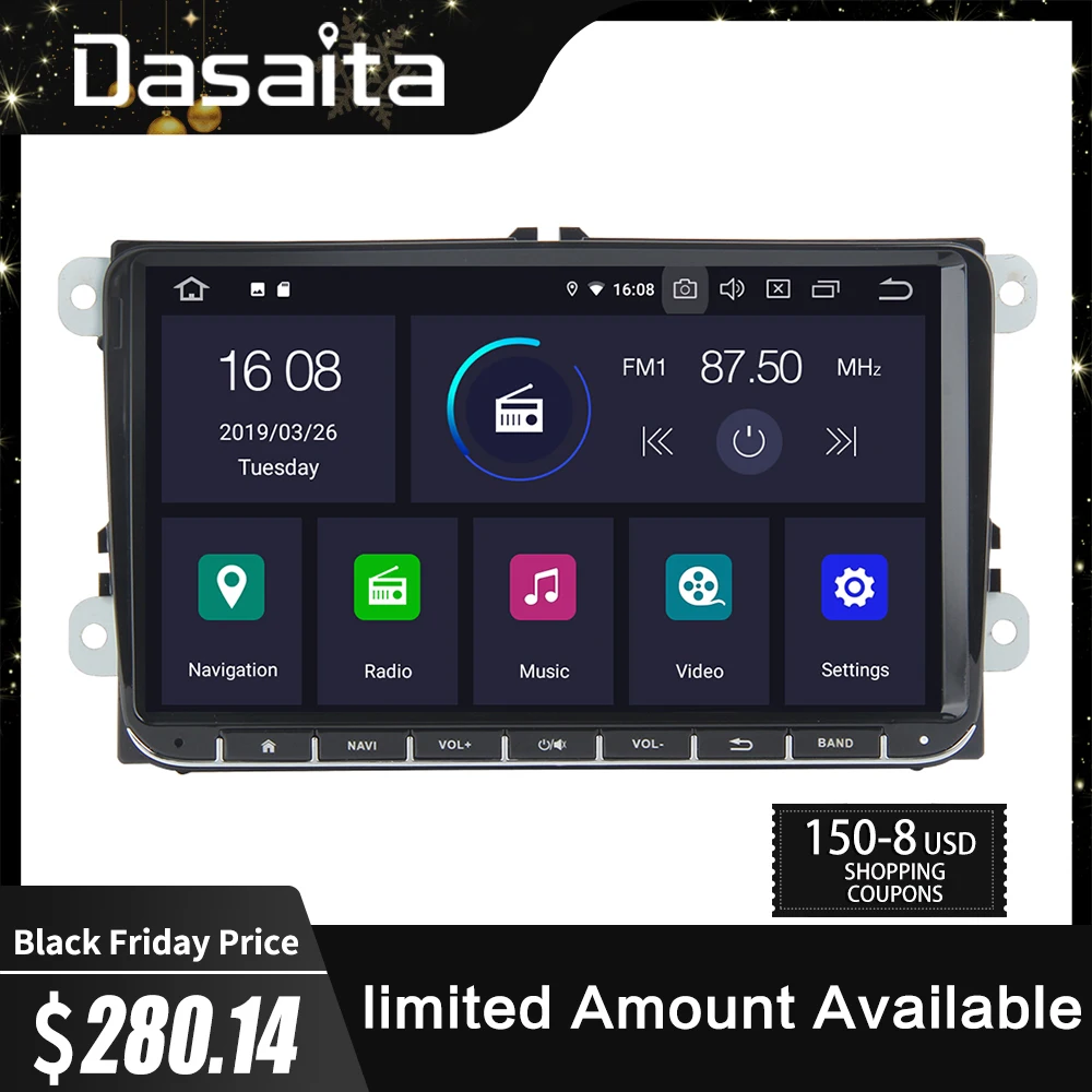 Dasaita " Android 9,0 Автомобильный gps плеер Navi для Seat Leon для Alhambra fior Altea для Toledo 2G+ 16G авто стерео радио без DVD
